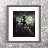 Moonlit Elegance in the Cemetery Wall Decor 1