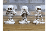 Set of Three Skeletons - Hear, See, Speak No Evil Figurines 1