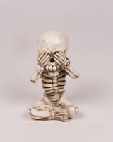 Set of Three Skeletons - Hear, See, Speak No Evil Figurines 9