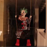 Swinging Clown with Light and Sound Animatronic Prop