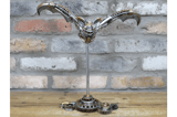 Metal Steampunk Bat Ornament with Gear Details 1