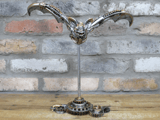 Metal Steampunk Bat Ornament with Gear Details 6