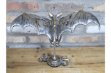 Metal Steampunk Bat Ornament with Gear Details 5