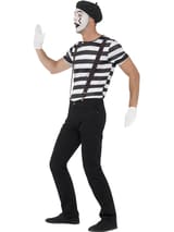 Gentleman Mime Artist Costume with Top & Beret 3