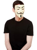 Cream Plastic Guy Fawkes Mask 3