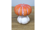 Orange and White Plastic Pumpkin Halloween Decor 1