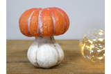Orange and White Plastic Pumpkin Halloween Decor 2