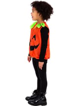 Toddler Pumpkin Costume with Leaf Collar 4