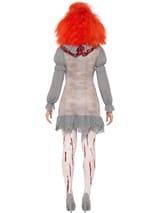 Vintage Clown Lady Costume in Grey & Red 3