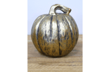 Gold Pumpkin Decoration with Black Accents 1