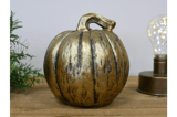 Gold Pumpkin Decoration with Black Accents 2