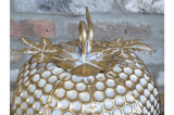 Metal Pumpkin Ornament with Gold Finish 2