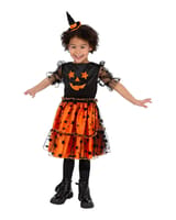 Pumpkin Dress Halloween Costume with Headband 1