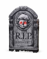 Light-Up 3D Stone-Look Halloween Tombstone (56cm)