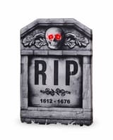 Light-Up 3D Stone-Look Halloween Tombstone (56cm)