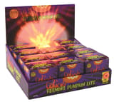 Retail display tray of Pumpkin Pro Flaming Pumpkin Lite boxes; sold individually