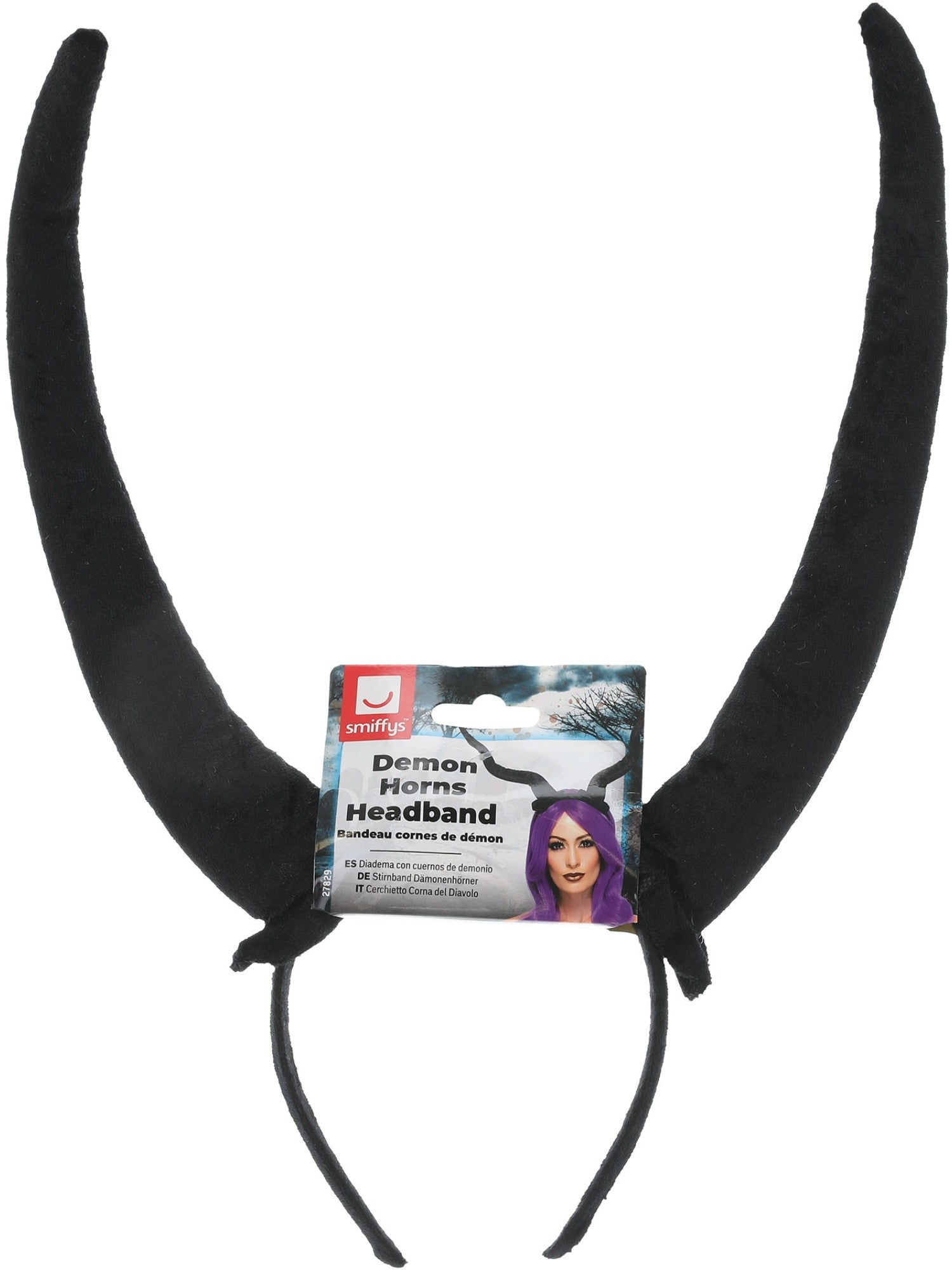 Demon Horns Headband Black 2