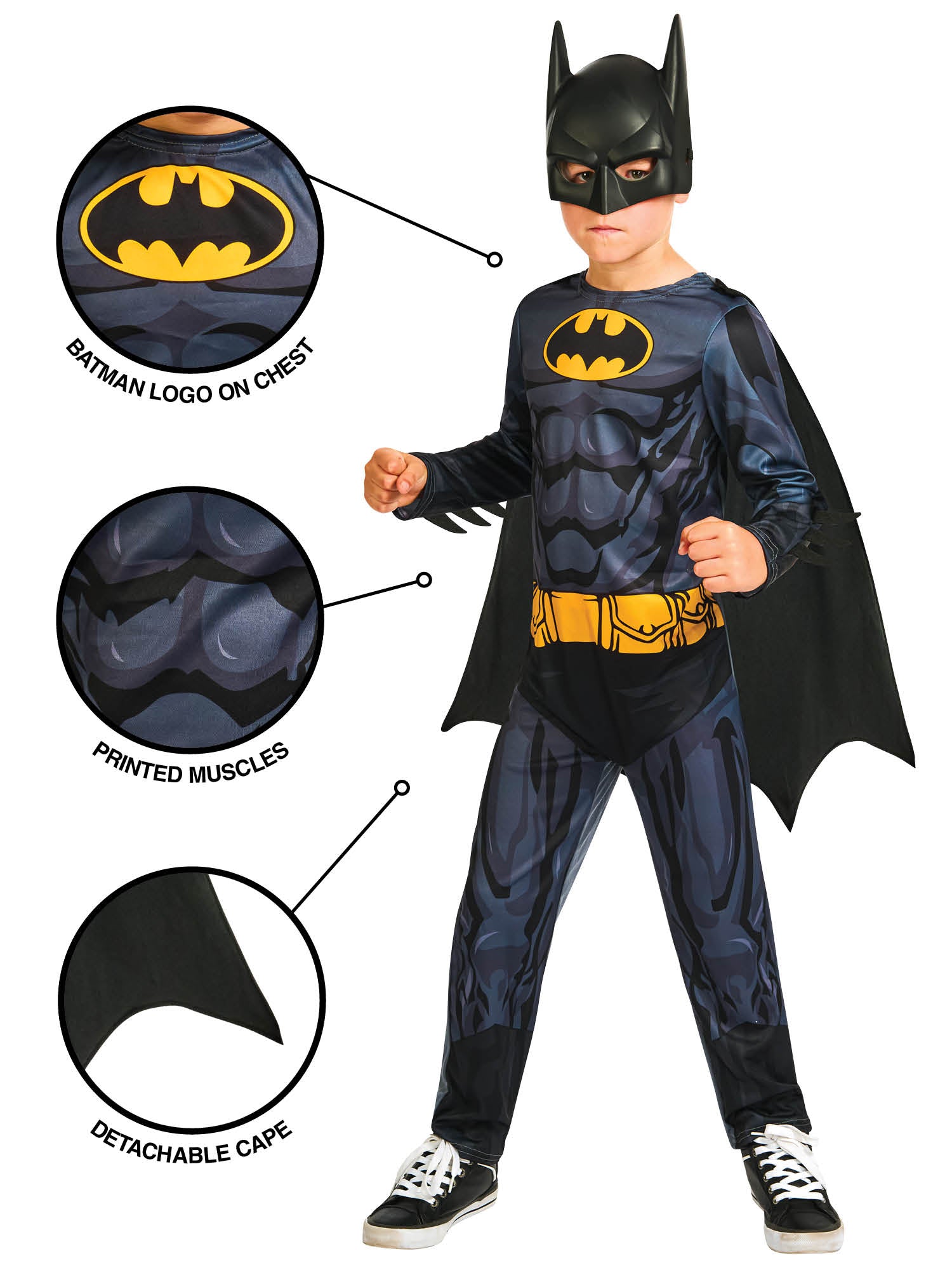 Batman Costume 3-4 Years 8