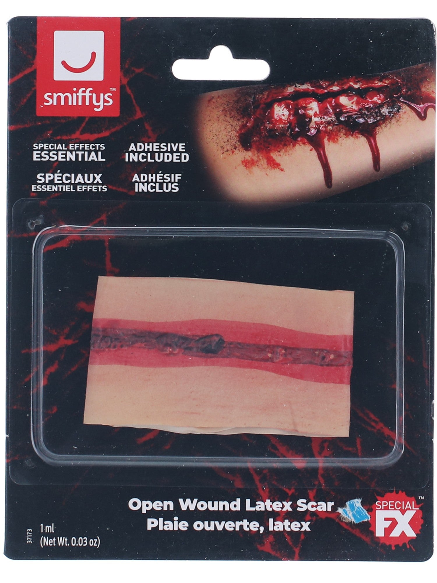 Smiffys Make-Up FX Open Wound Latex Scar Red 2