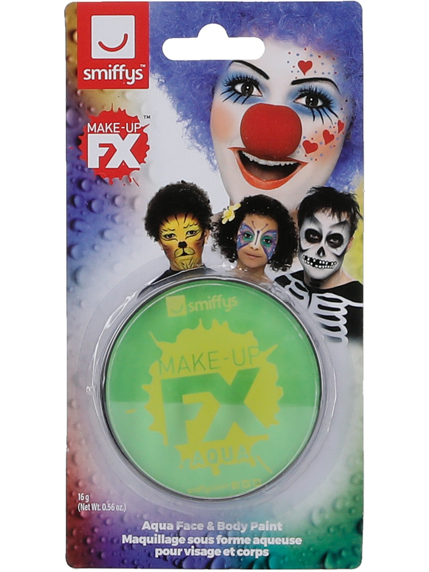 Smiffys Make-Up FX Lime Green Aqua Face and Body Paint 16g 3