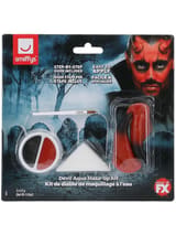 Smiffys Make-Up FX Devil Kit Aqua Red and Black 6