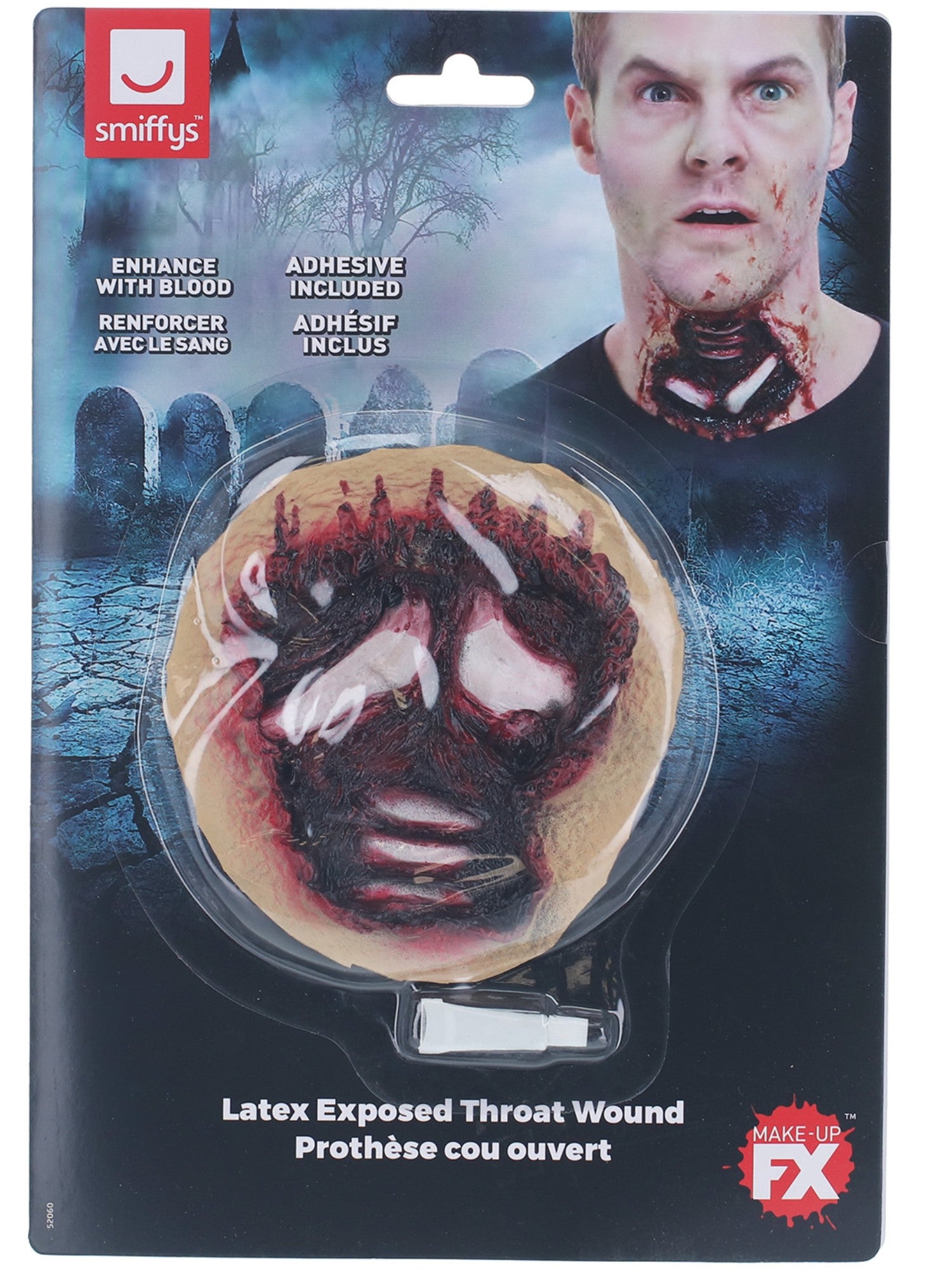 Smiffys Make-Up FX Latex Exposed Throat Wound Re 2