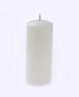 Ivory LED Wax Pillar Candle with 3D Flame – 10cm x 25cm 2