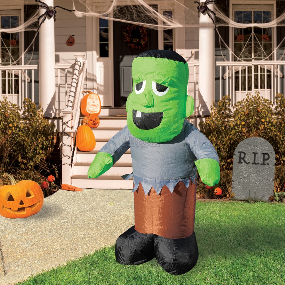 Inflatable Light-Up Zombie Halloween Decoration