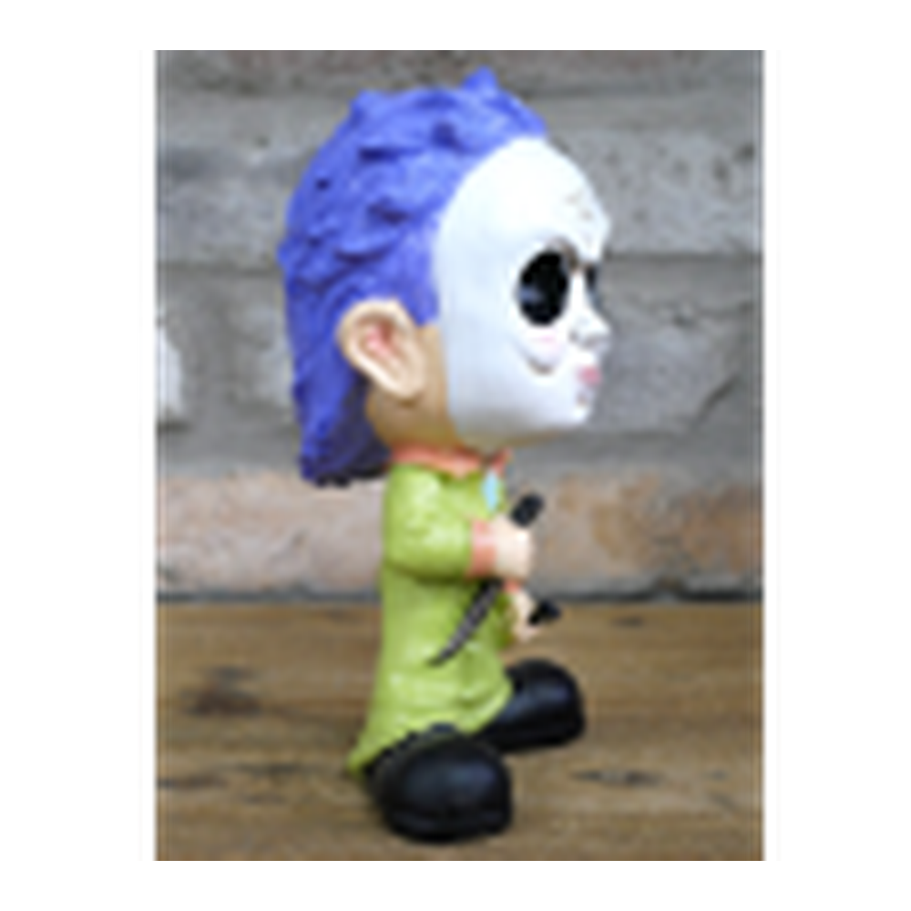 Big Head Man With Knife Halloween Figurine