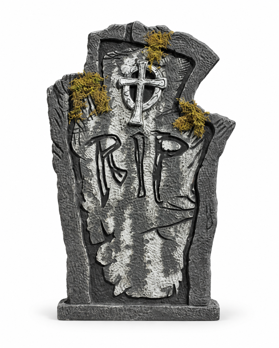 RIP 56cm mossy Halloween tombstone decoration