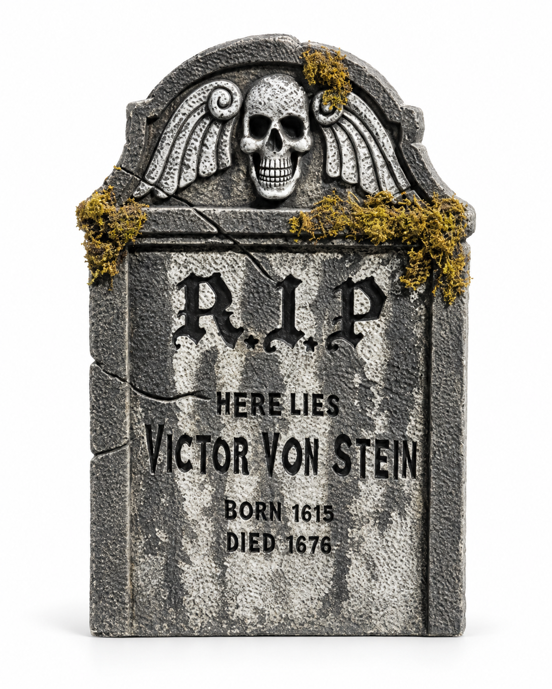 Victor Von Stein 56cm mossy Halloween tombstone decoration