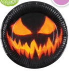 Creepy Pumpkin Paper Plates (10 Pack)