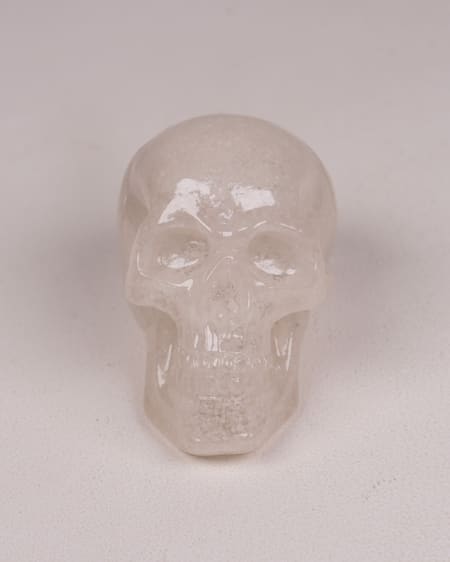 Resin Skull Ornament, Translucent White Skull Decoration, Halloween Decor