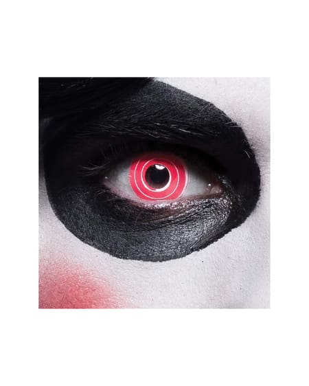 Spiral Red Contact Lenses
