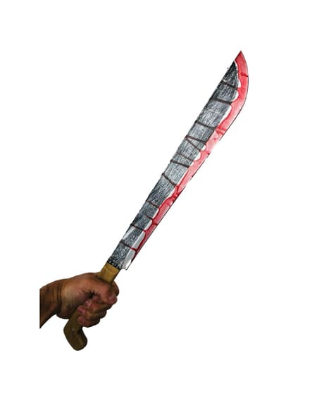 Bloody Machete Foam Weapon - Movie Prop/Halloween Accessory