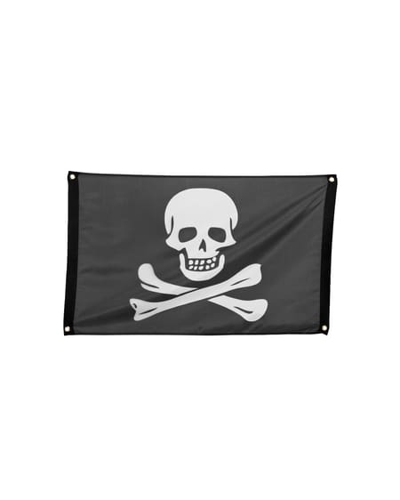 Jolly Roger Pirate Flag with Skull &amp; Crossbones (90x60cm)