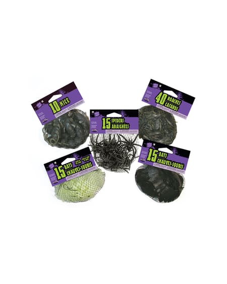 Creepy Creatures Halloween Assortment Spiders Mice Bats