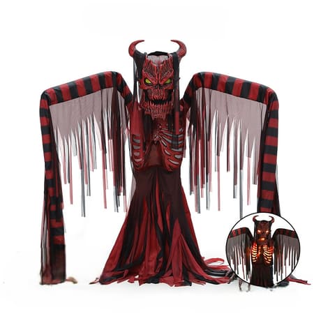 Underworld Demon Halloween Animatronic Animated Prop with Light Up Eyes
