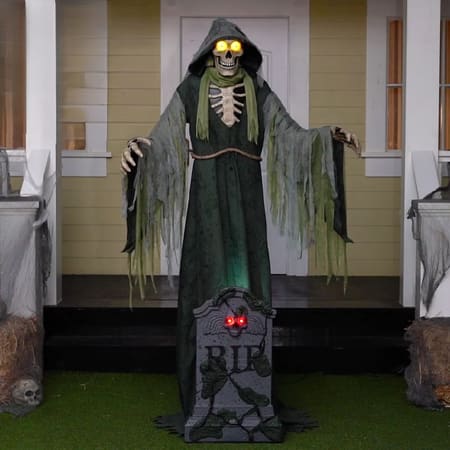 Halloween Animatronic Graveyard Reaper with Lights