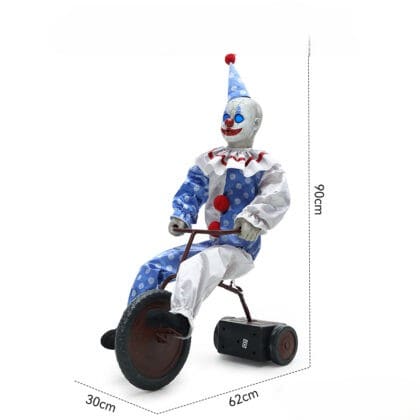 Creepy Clown on Tricycle Animatronic Halloween Prop