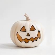 Spooky White Jack-O-Lantern Halloween Pumpkin