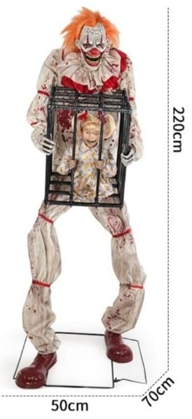 Cagey The Clown with Child in Cage