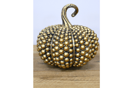 Gold Decorative Pumpkin with Bubble Texture