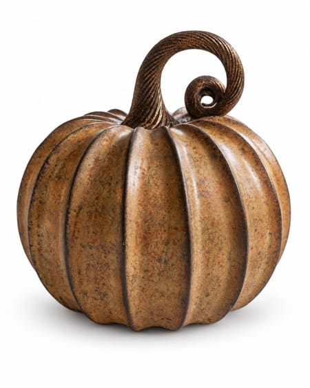 Pumpkin with Swirled Glitter Stem, Autumn Decoration