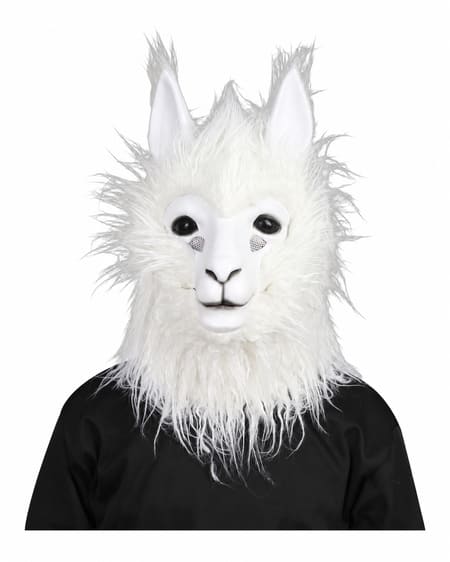 Adult Alpaca Mask with Moving Mouth