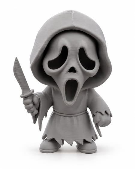 3D Printed Chibi Ghost Face Figure