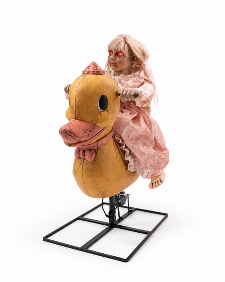 Rocking Duck Dolly Halloween Animatronic Prop