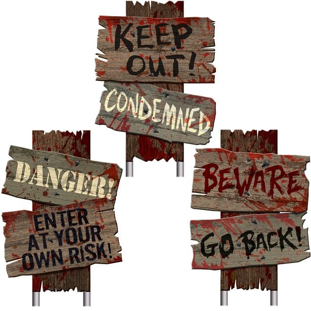 Cemetery Path Signs