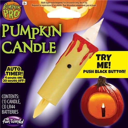Pumpkin Flickering Candle (7.6cm)