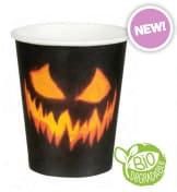 Creepy Pumpkin Paper cups (10 Pack)